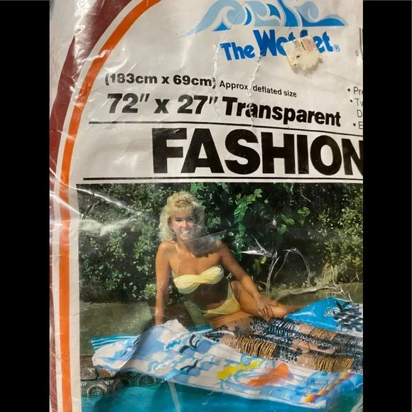 Vintage 1987 NOS Intex Fashion Mat Wet Set 72X27 Float - Picture 3 of 6